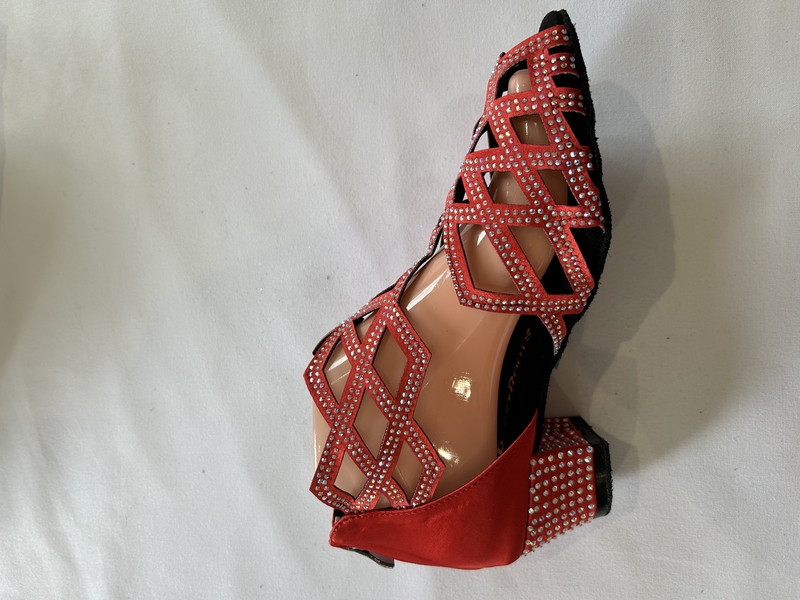 BB-20-R -Red Satin Bootie