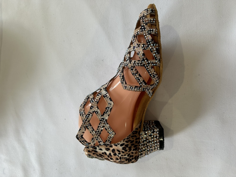 BB-20-Leo -Leopard Satin Bootie