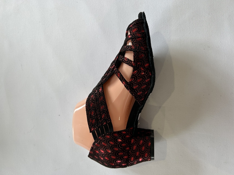 1578-RM -Red and Black sandal