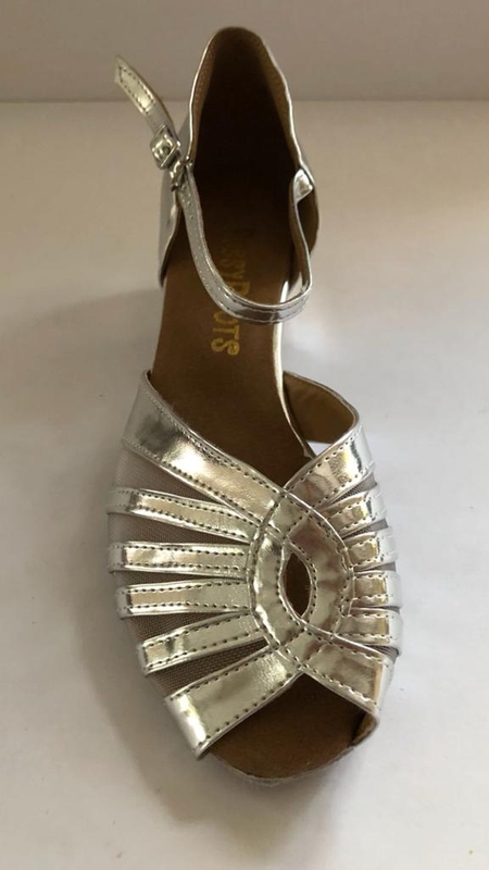 1279 -Shiney silver sandal