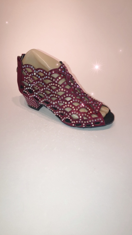 201592-W -wine diamanté bootie