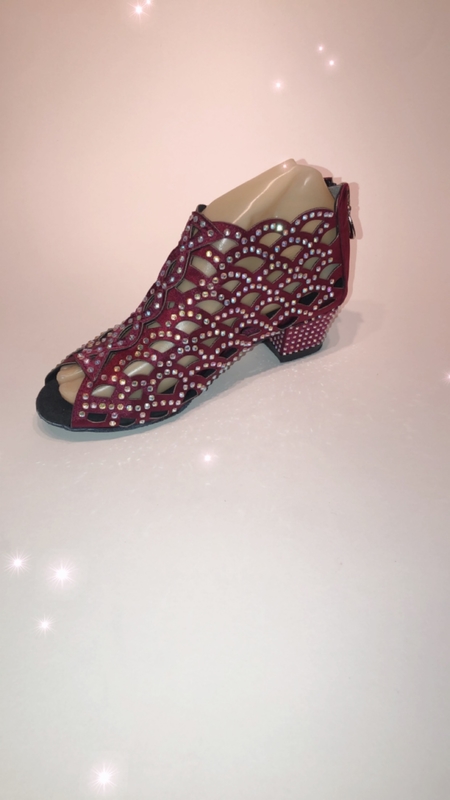 201592-W -wine diamanté bootie